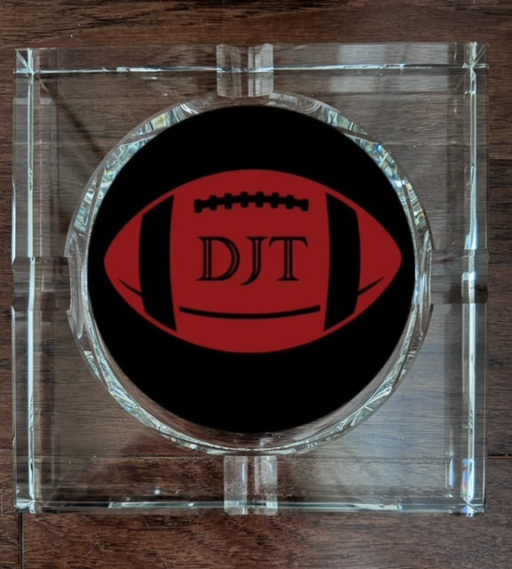 4-Cigar Crystal Ashtray or Display Piece