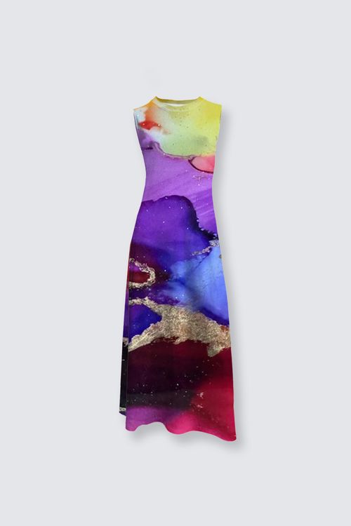 Lena Dress (Meandering Gold)