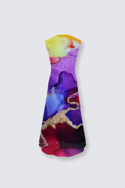 Lena Dress (Meandering Gold)