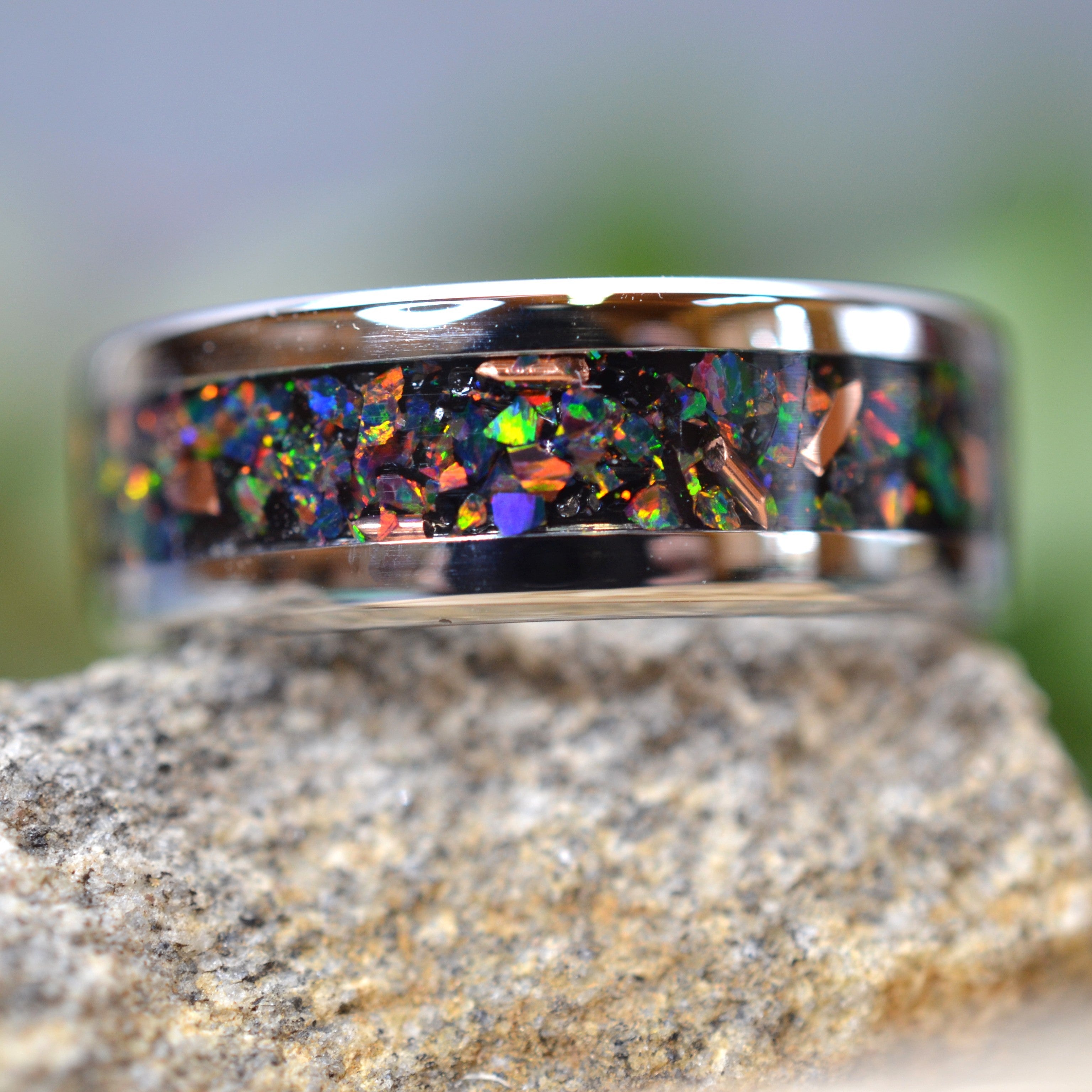 Opal Inlay Rings