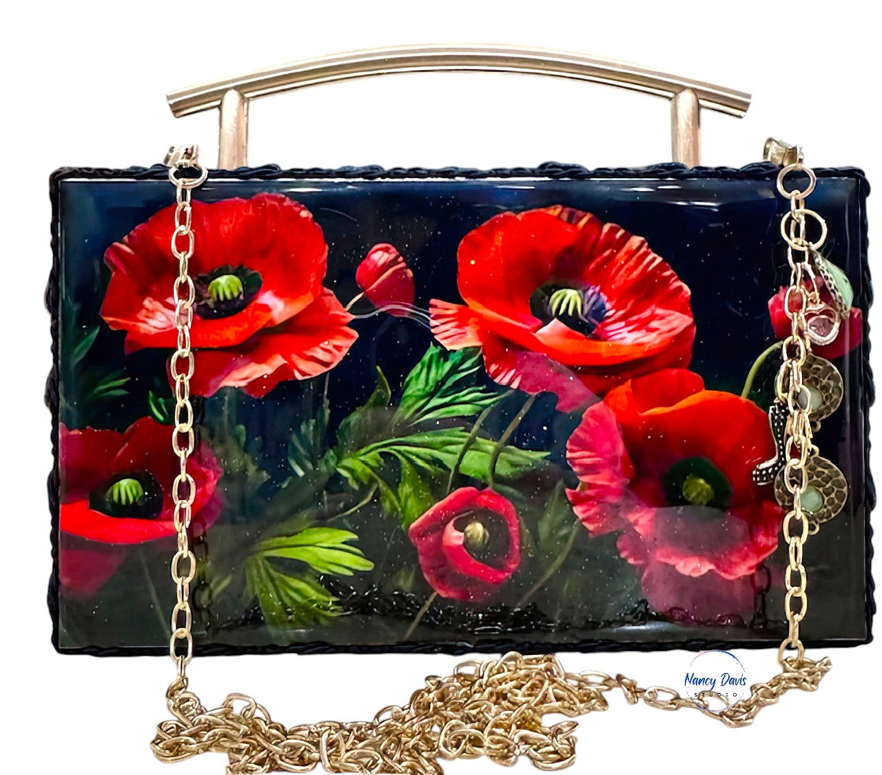 Designer crossbody clutch bag