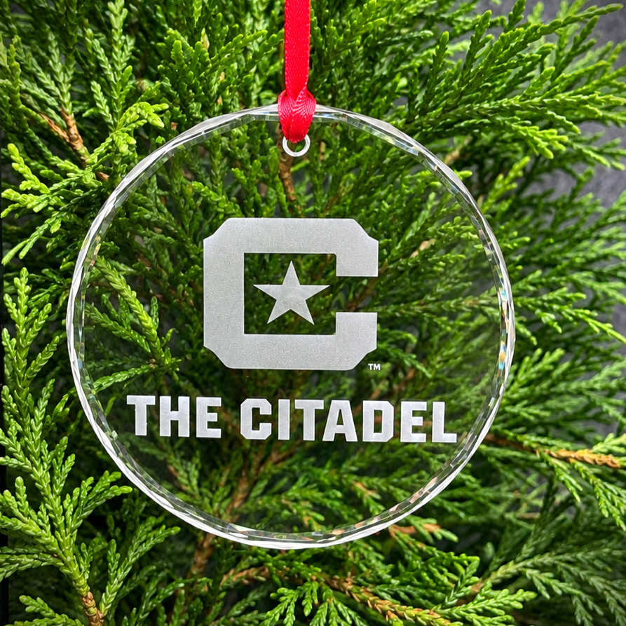 Laser Engraved Citadel Crystal Ornament