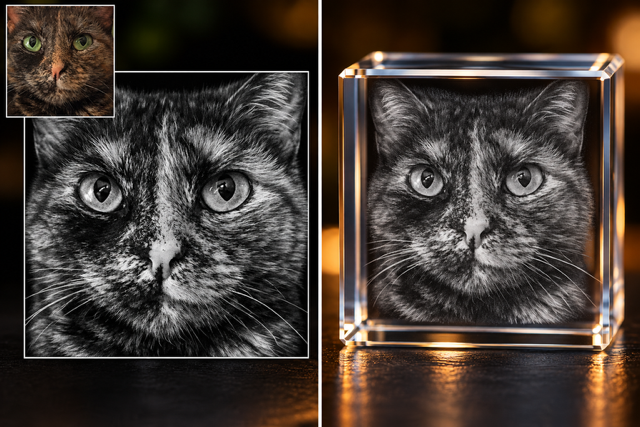 Custom Photo Engraved Crystal