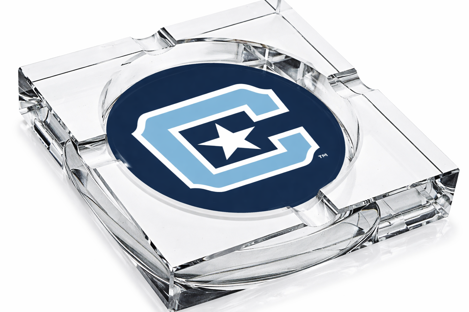 The Citadel Crystal 4-Cigar Ashtray – Signature Mark Collection