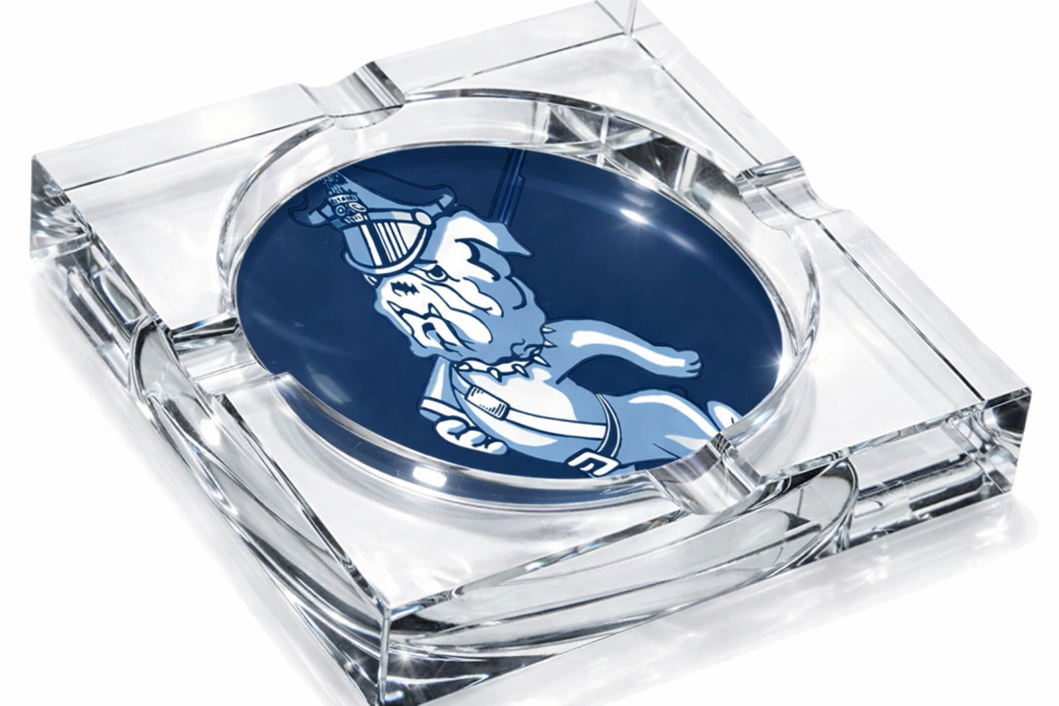 The Citadel Crystal 4-Cigar Ashtray – Signature Mark Collection