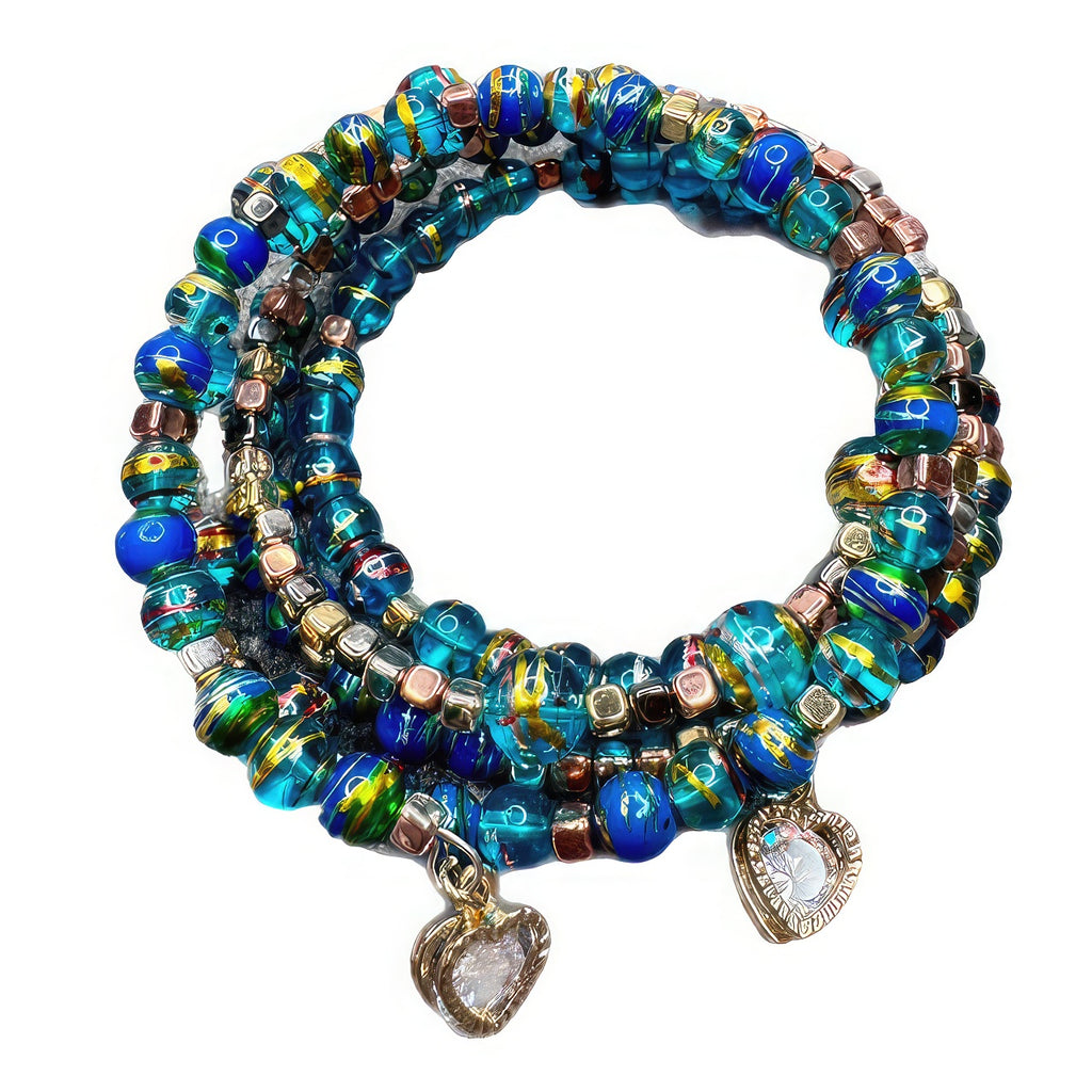Ocean Mirage Memory Wire Bracelet