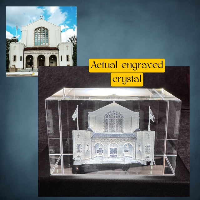 Custom Photo Engraved Crystal