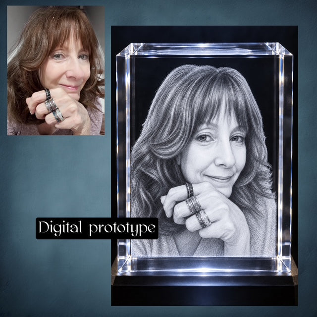 Custom Photo Engraved Crystal