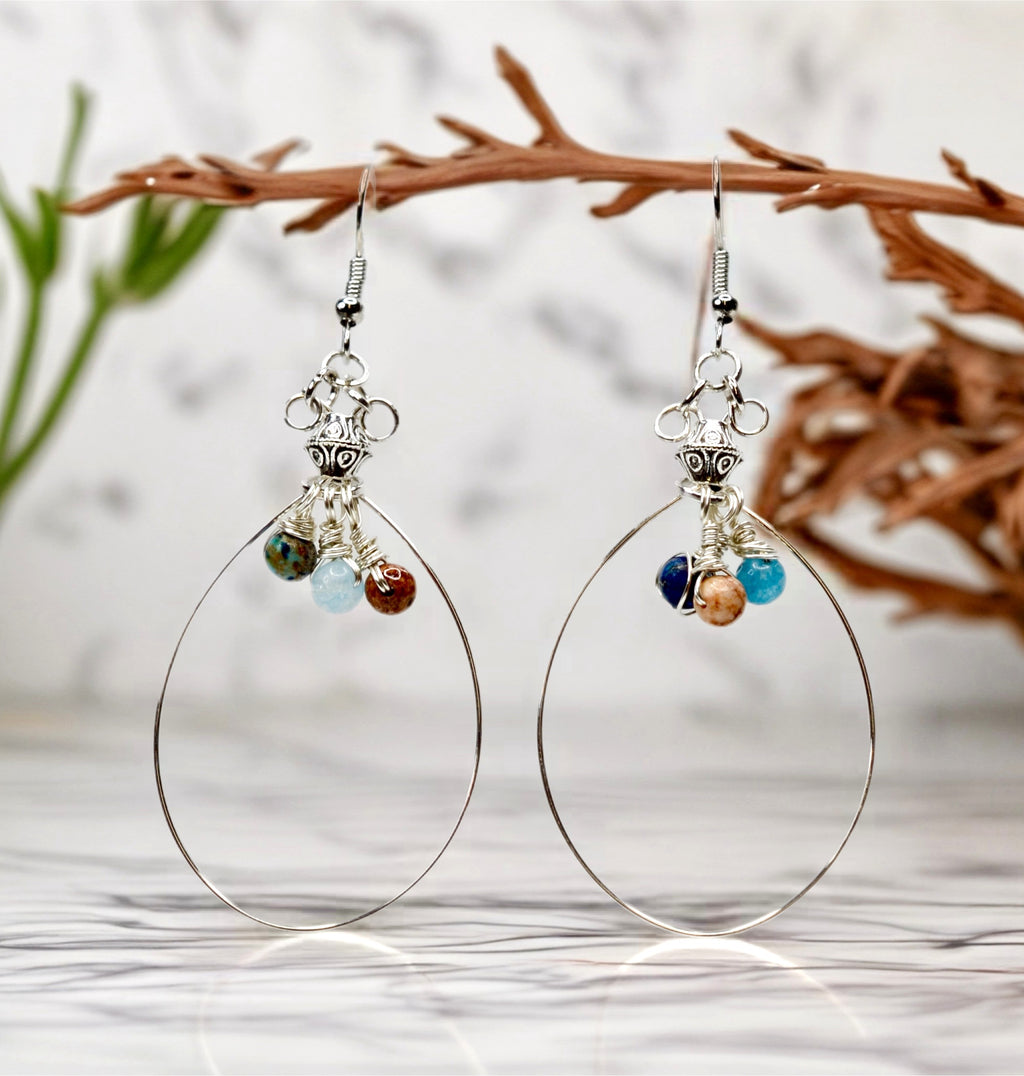 Whispering Stones Hoop Earrings