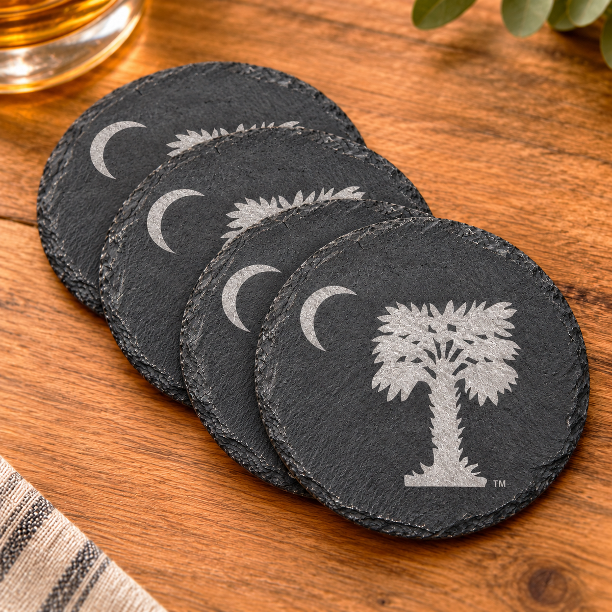 The Citadel Engraved Slate Coasters – Set of 4