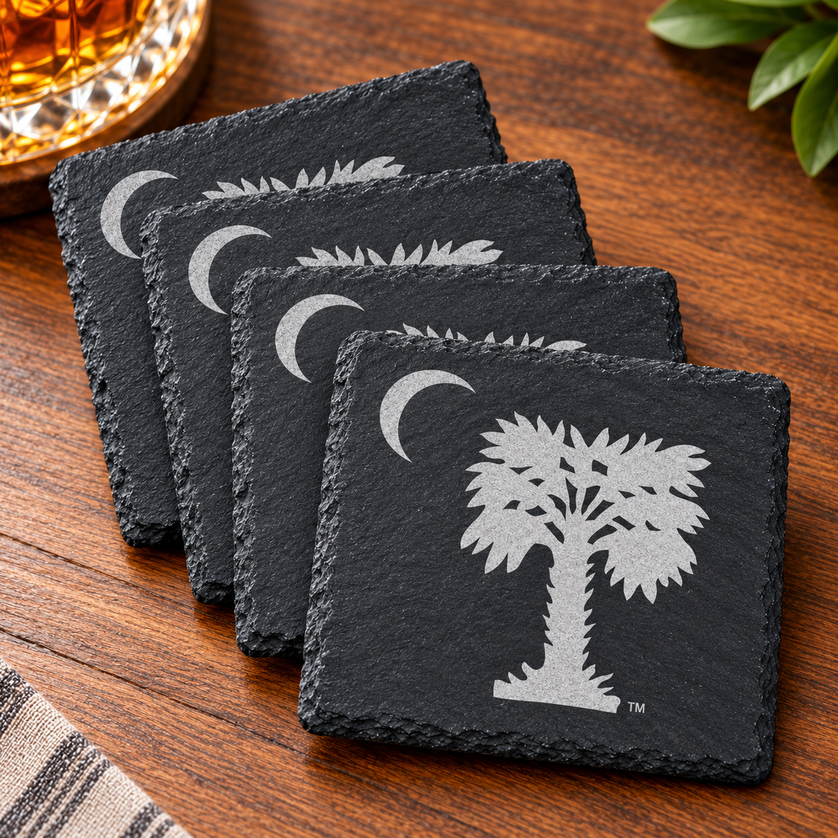 The Citadel Engraved Slate Coasters – Set of 4