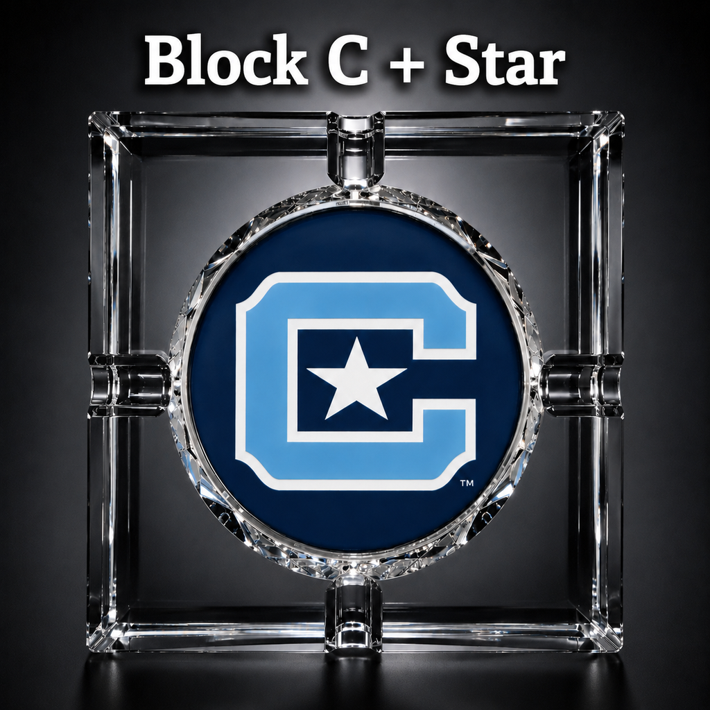 The Citadel Crystal 4-Cigar Ashtray – Signature Mark Collection