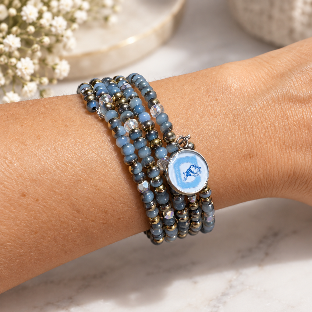 Bulldog Blue Bracelet