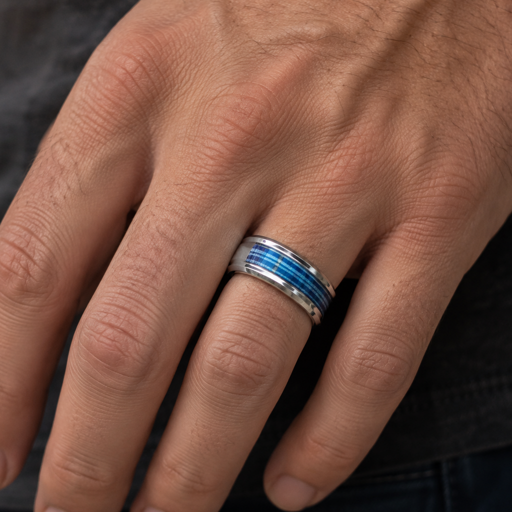 The Citadel Tartan Stainless Steel Ring