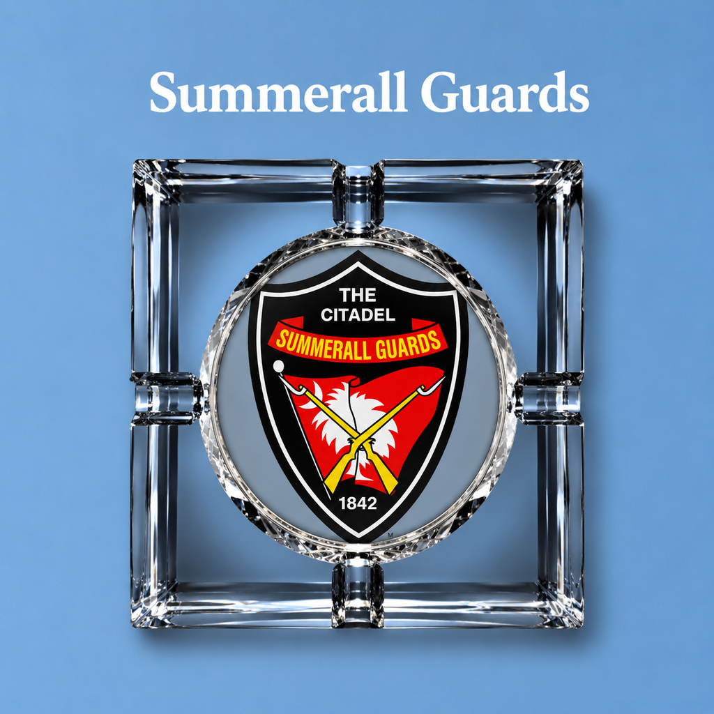 The Citadel Crystal 4-Cigar Ashtray – Signature Mark Collection