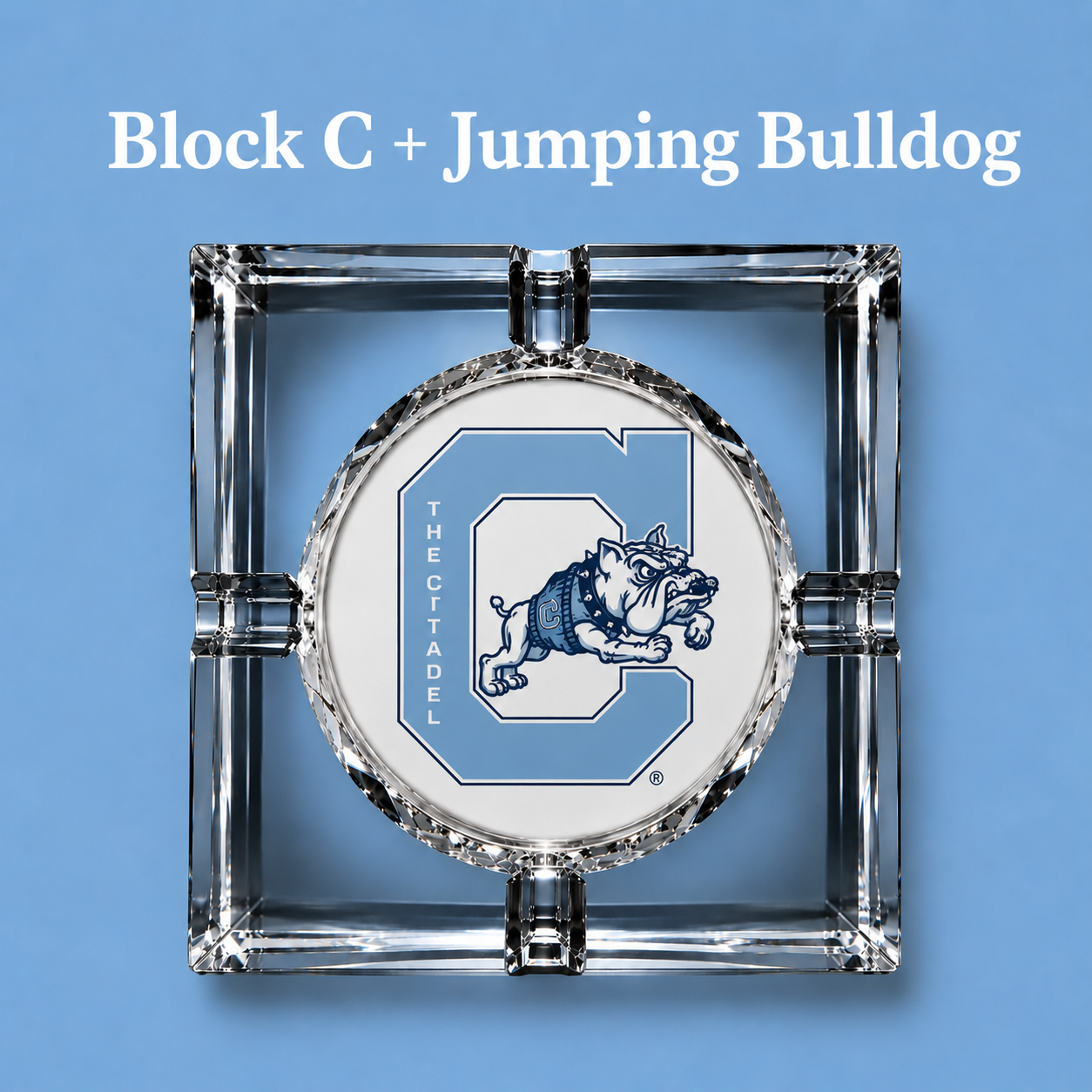 The Citadel Crystal 4-Cigar Ashtray – Signature Mark Collection