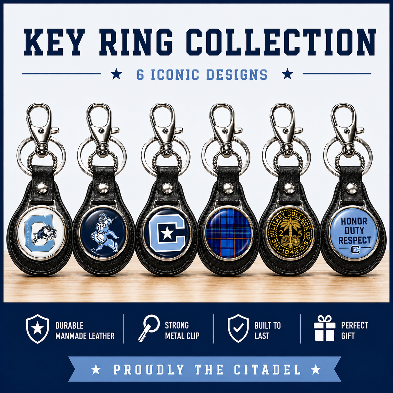 Citadel Manmade Leather Key Ring