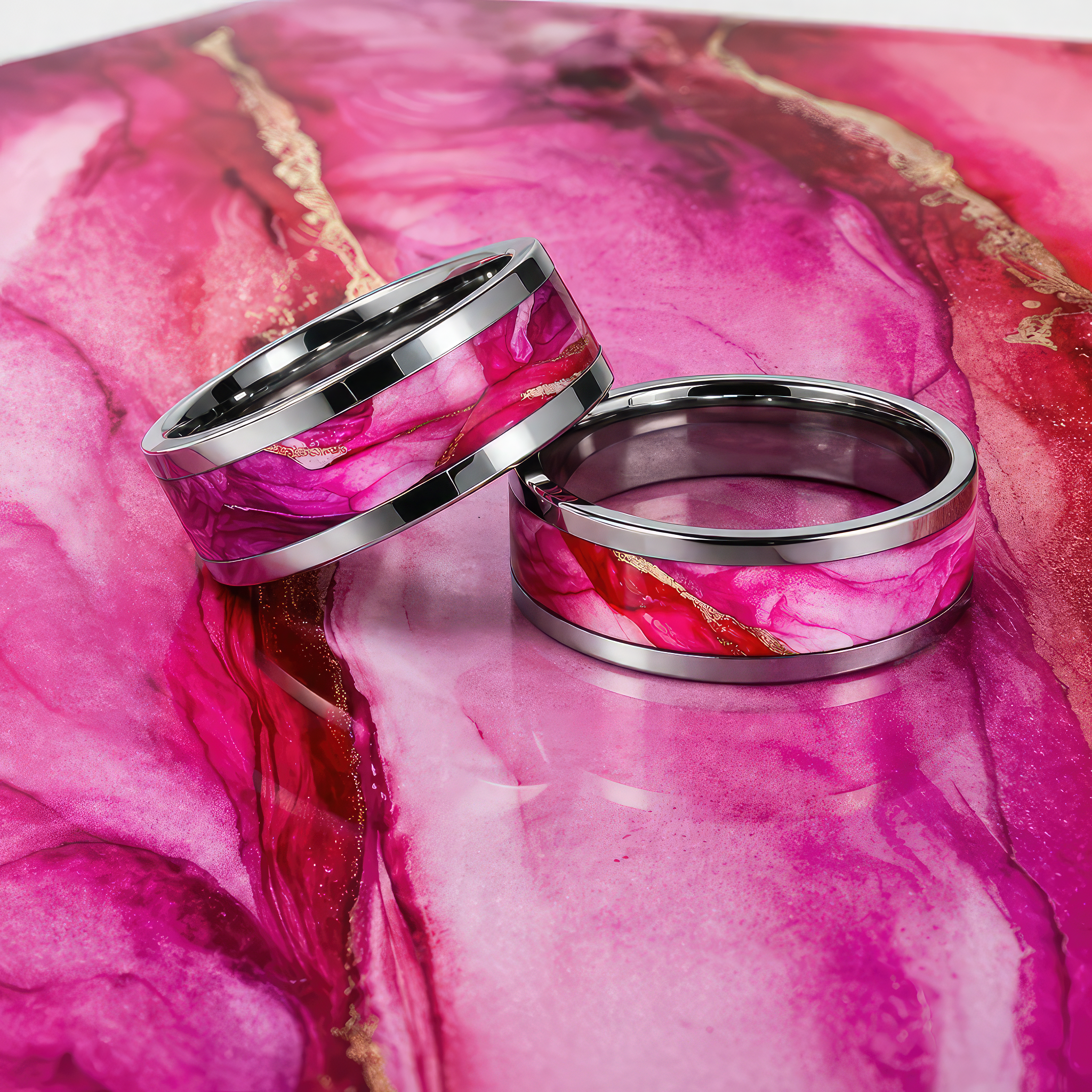 Sunrise Inlay Ring (Studio in Steel™)