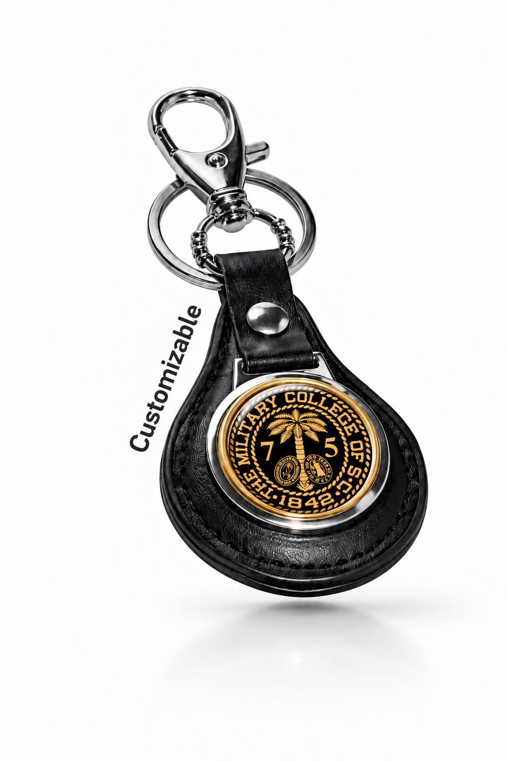 The Citadel Manmade Leather Key Ring