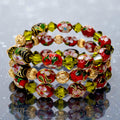Crimson Garden Cloisonne Bracelet