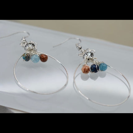 Whispering Stones Hoop Earrings