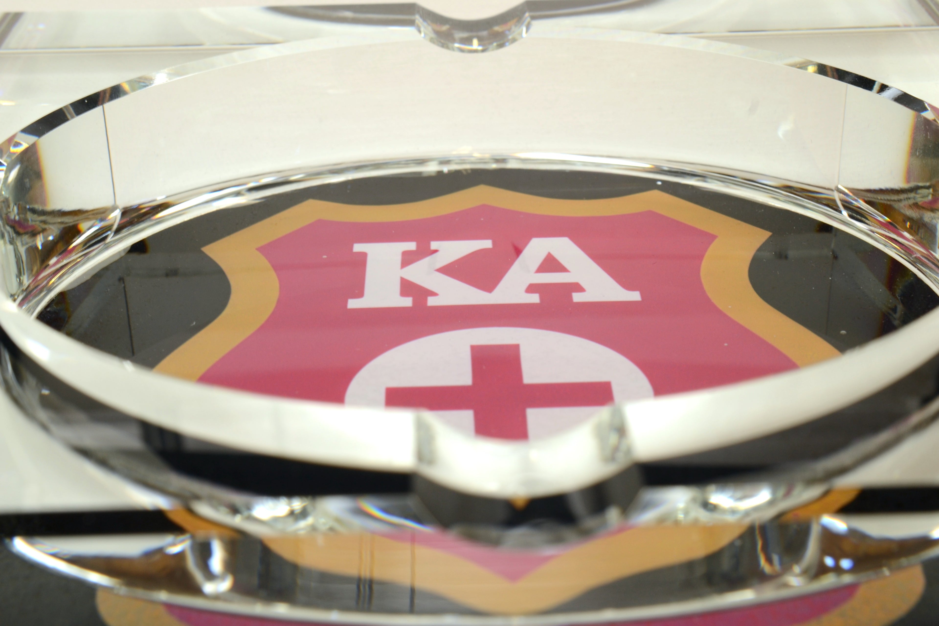 Kappa Alpha 4-Cigar Crystal Ashtray
