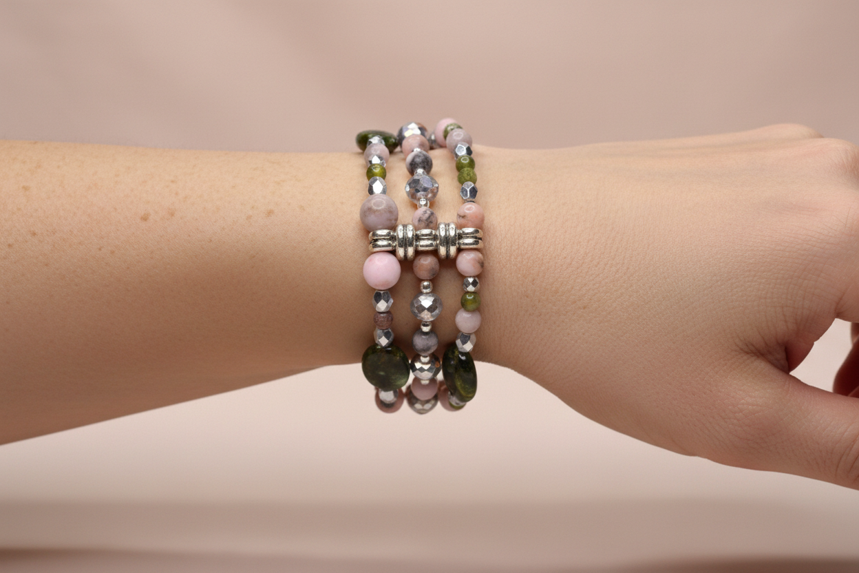 Blush Meadow Gemstone Bracelet