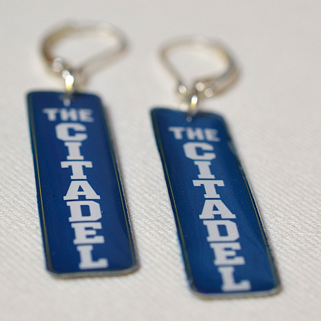The Citadel Traditional Rectangular Earrings