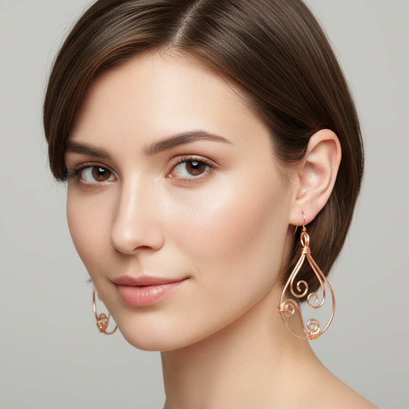 Emberlight Filigree Teardrops