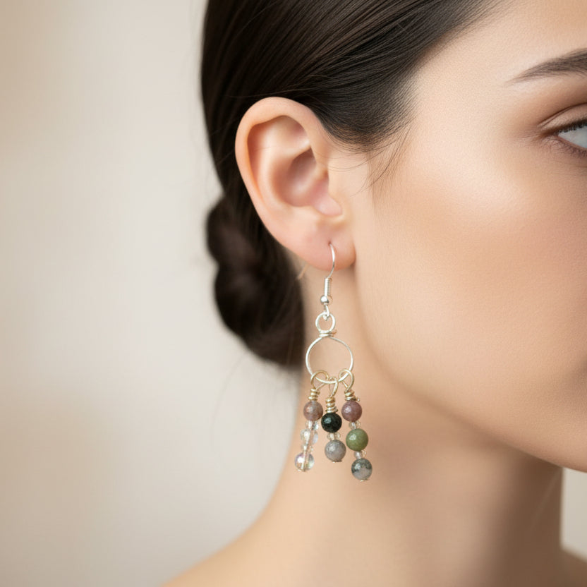 Meadow Mist Cluster Earrings