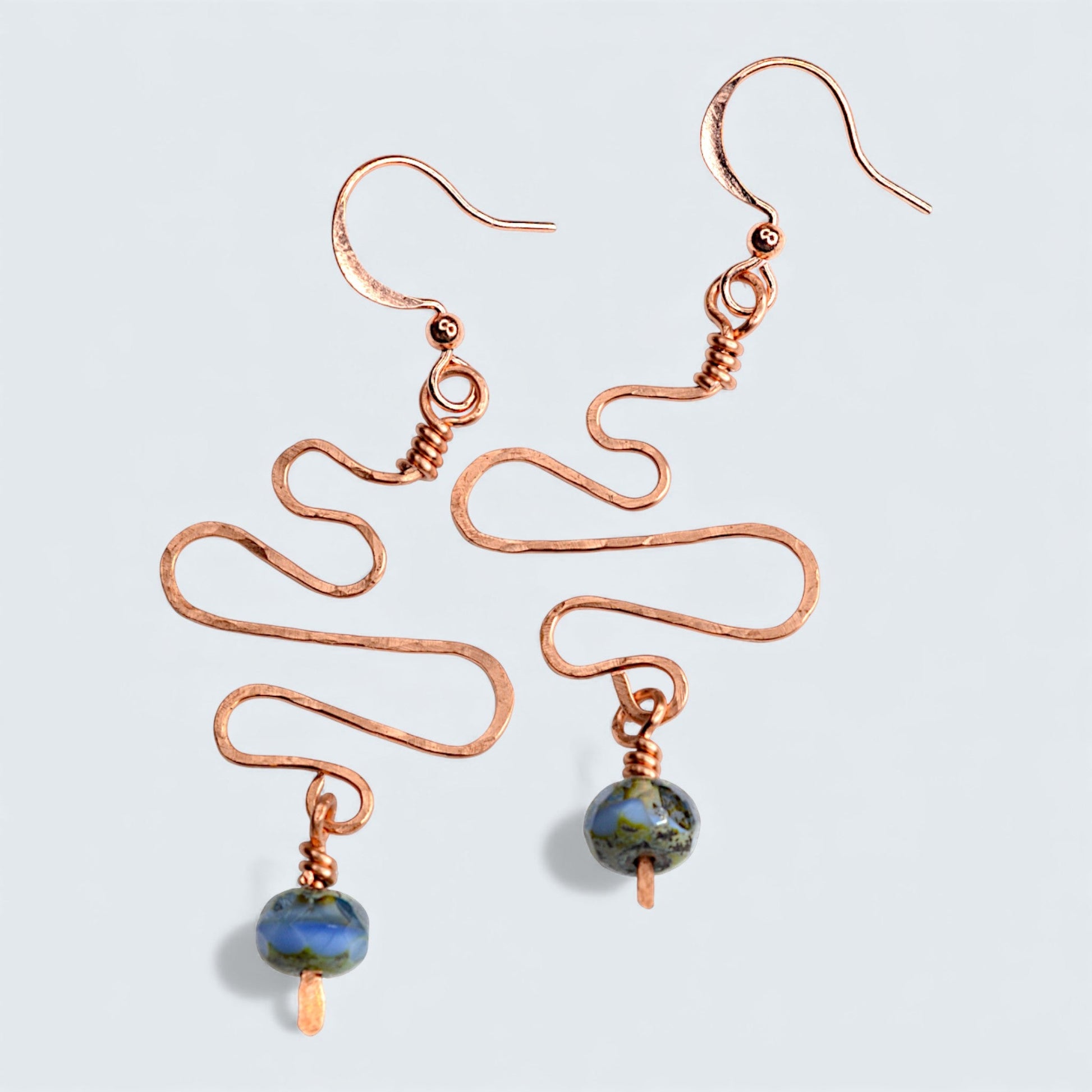 Copper Current Earrings
