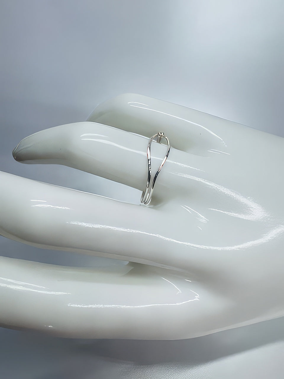 Insanely popular hand-wired silver ring for stacking or showcasing by itself