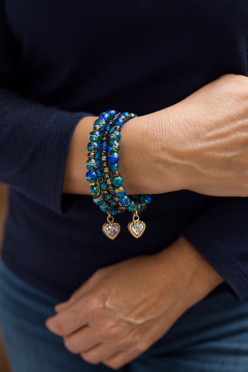 Ocean Mirage Memory Wire Bracelet