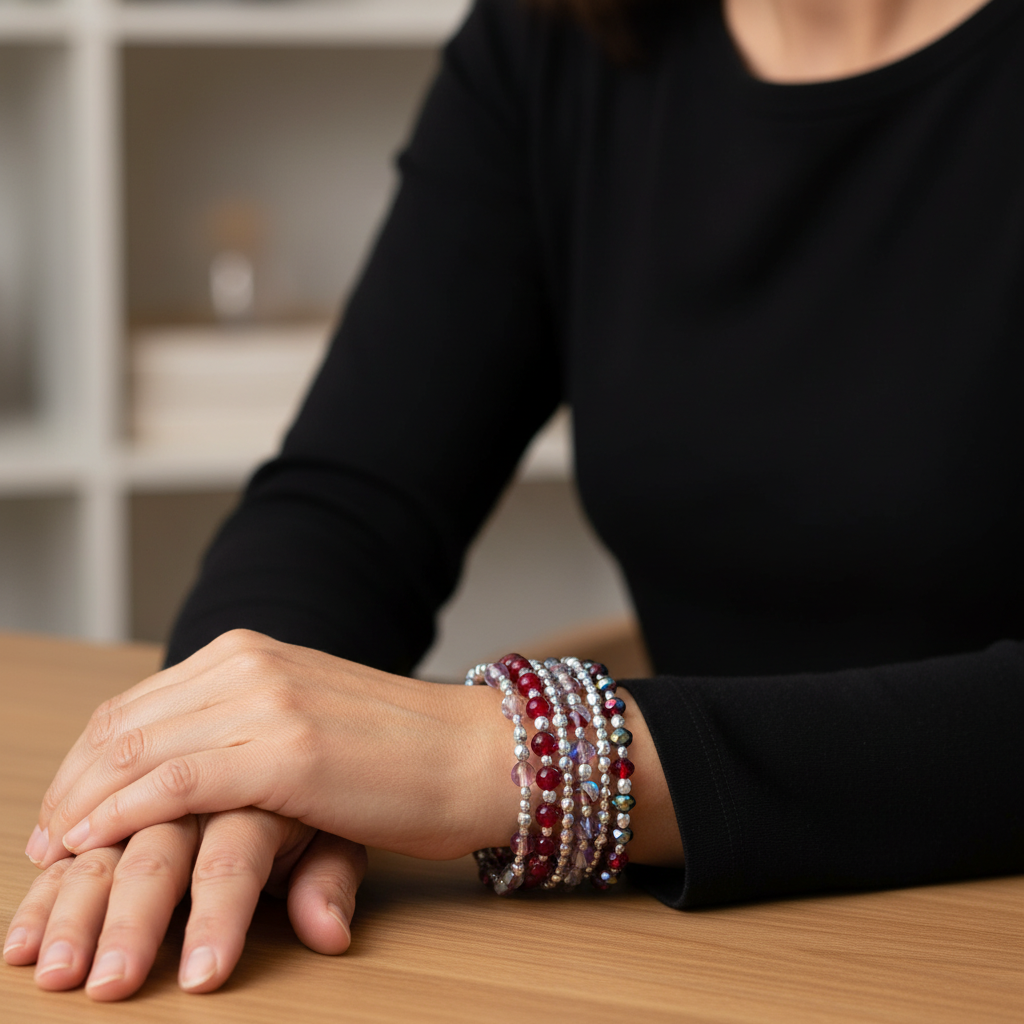 Radiant Carnival Memory Wire Bracelet