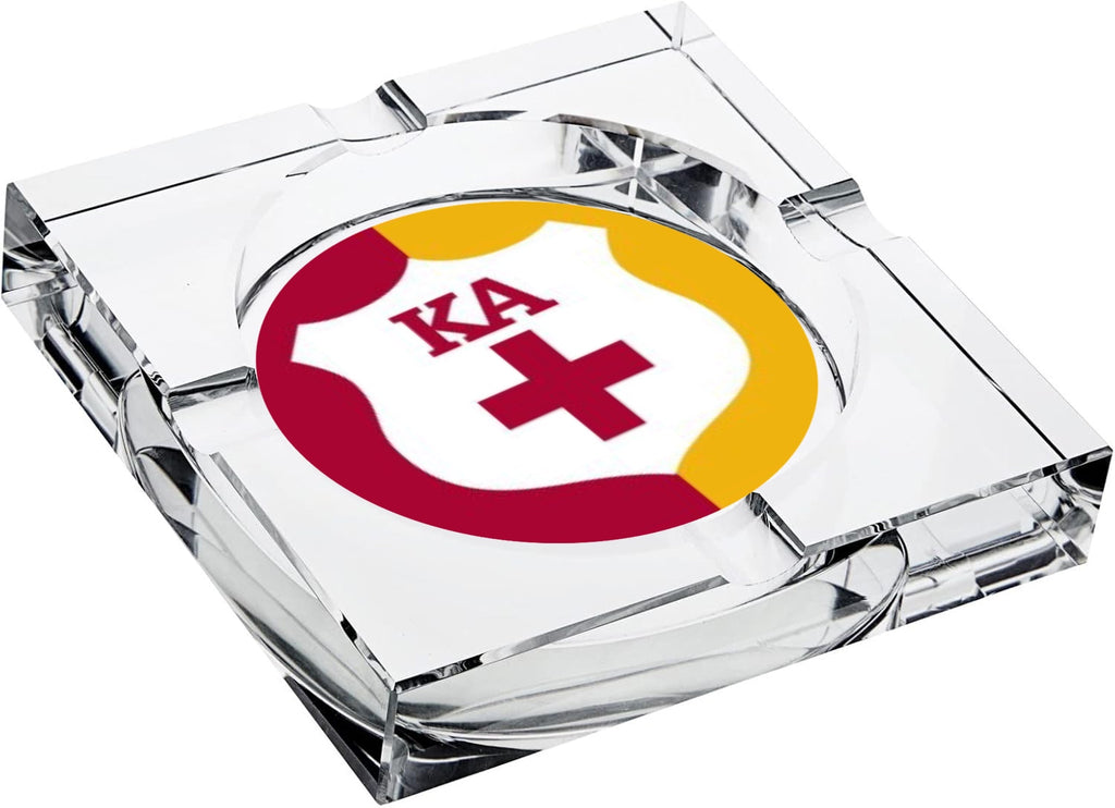 Kappa Alpha 4-Cigar Crystal Ashtray