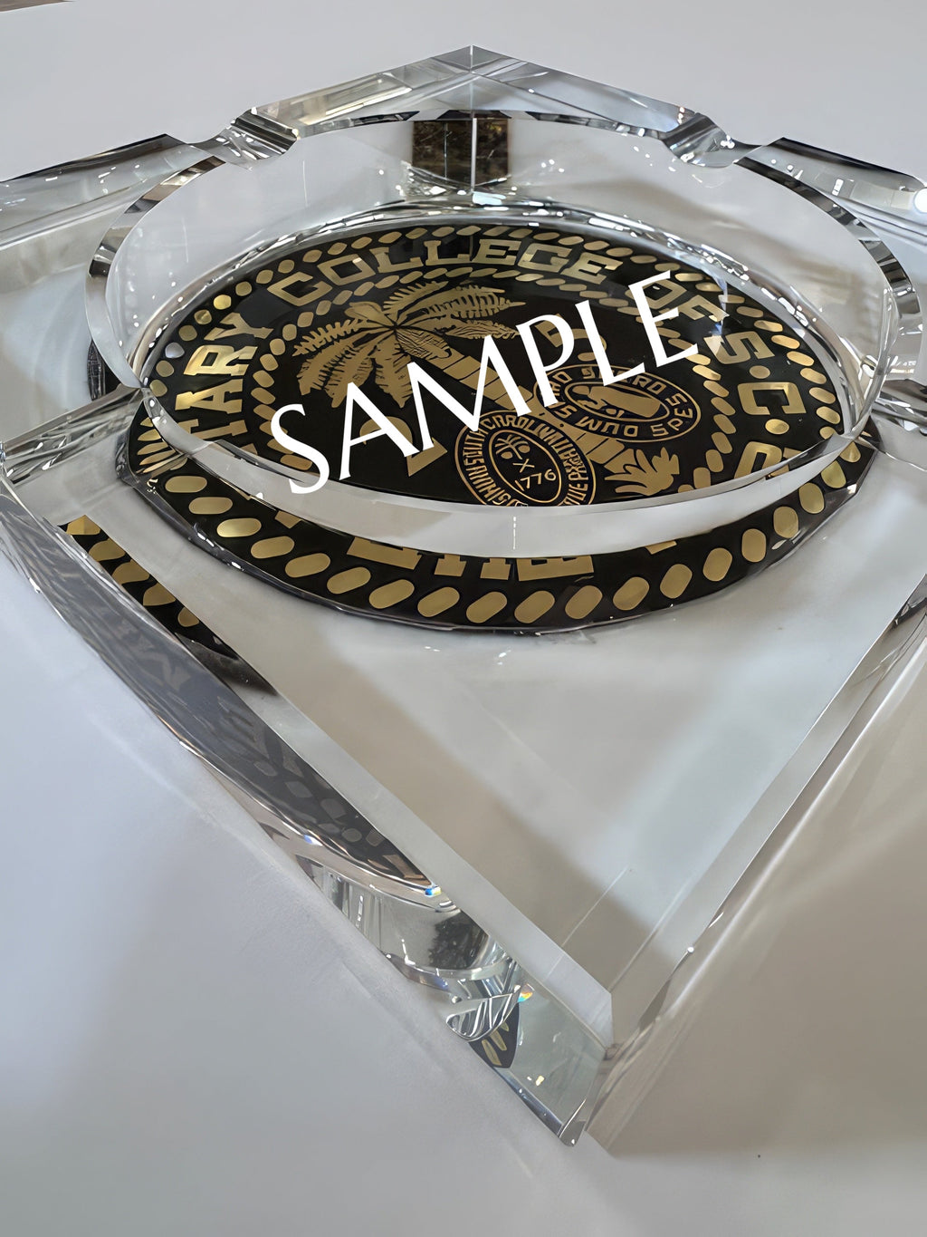 The Citadel Crystal 4-Cigar Ashtray – Signature Mark Collection