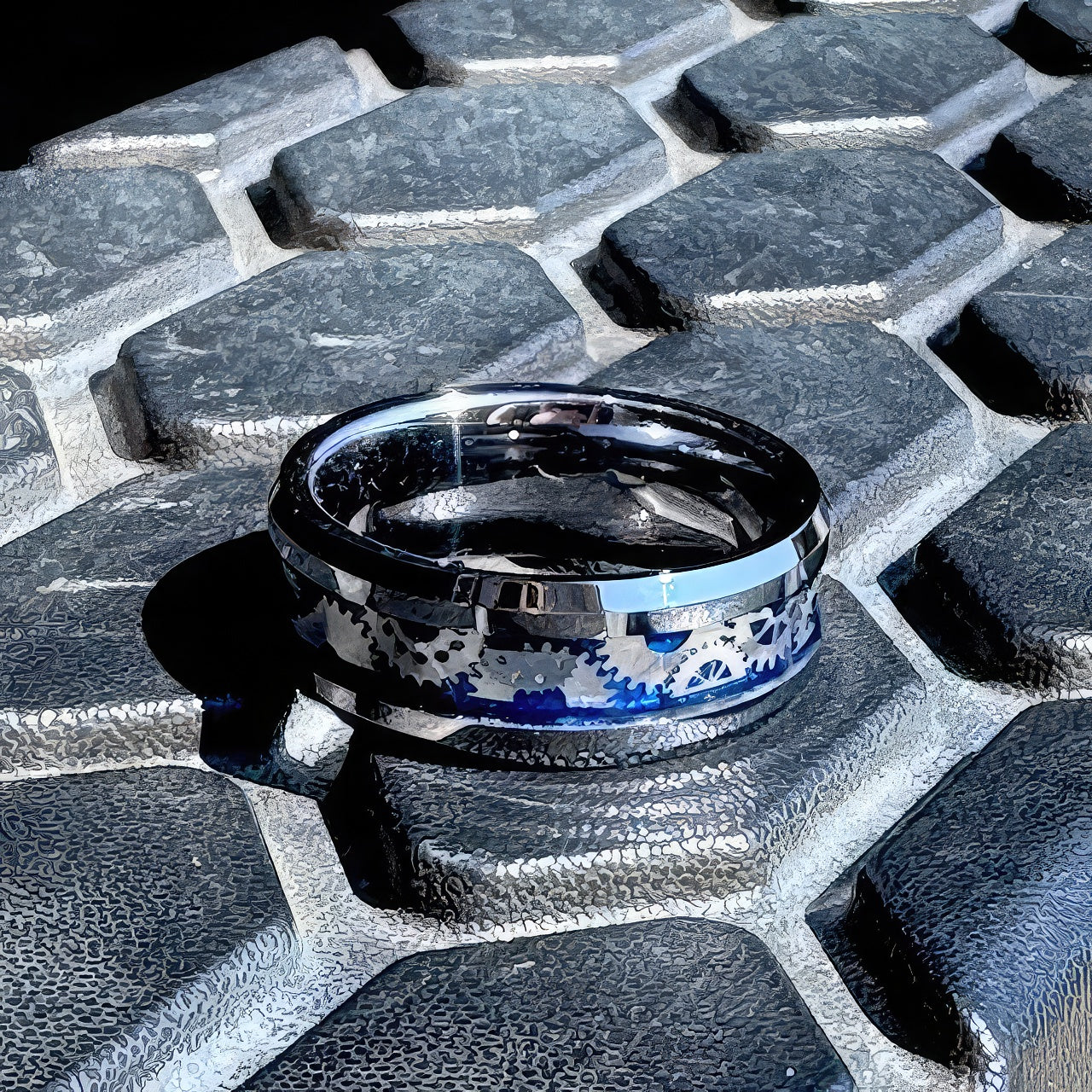 Momentum Gear Inlay Ring