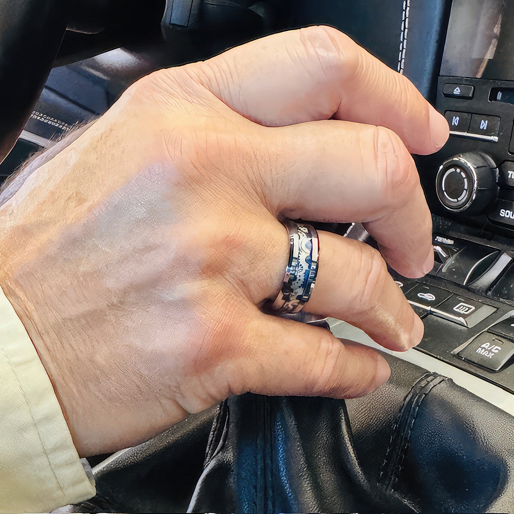 Momentum Gear Inlay Ring