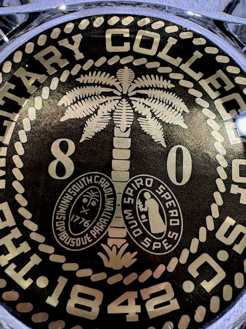 The Citadel 4-Cigar Crystal Ashtray - Ring Bezel Edition