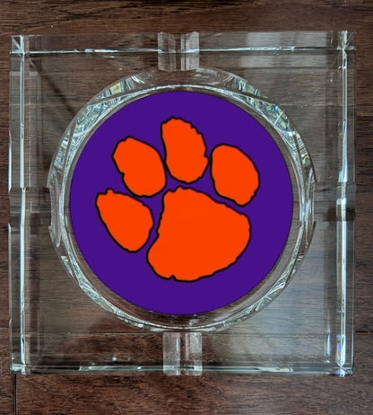 4-Cigar Crystal Ashtray or Display Piece