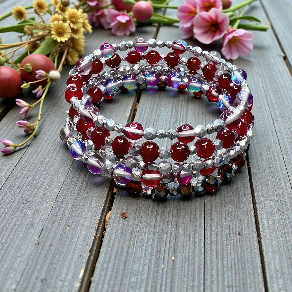 Radiant Carnival Memory Wire Bracelet