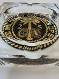 The Citadel 4-Cigar Crystal Ashtray - Ring Bezel Edition