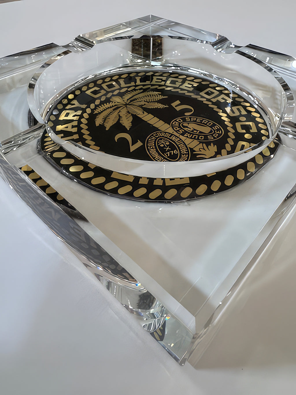 The Citadel Crystal 4-Cigar Ashtray – Signature Mark Collection