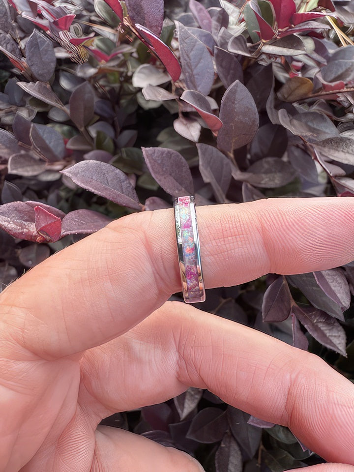 Cherry Blossom - Pink Opal Cobalt Ring
