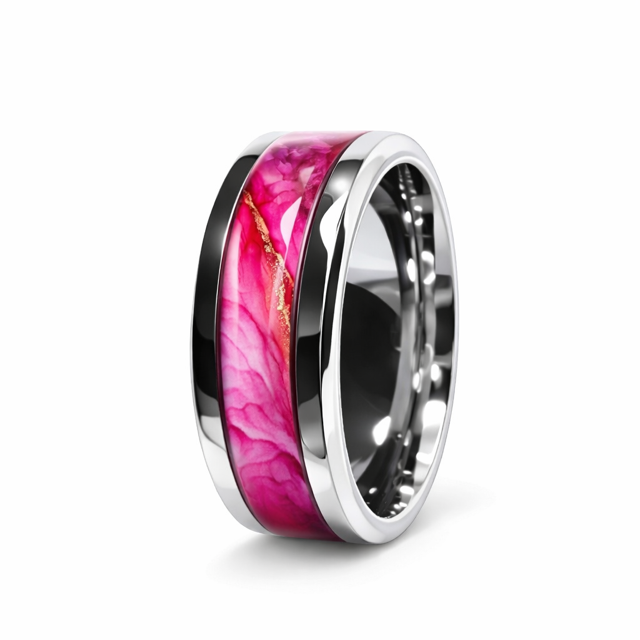 Sunrise Inlay Ring (Studio in Steel™)