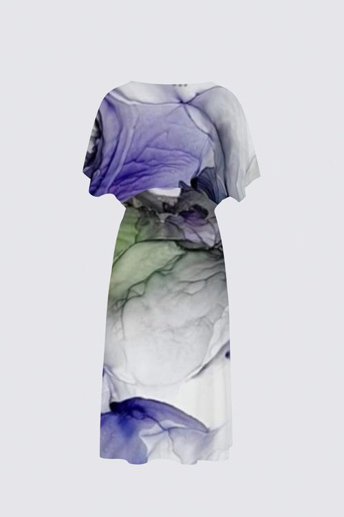 Sarah V-Neck Dress (Grapes and Vine)