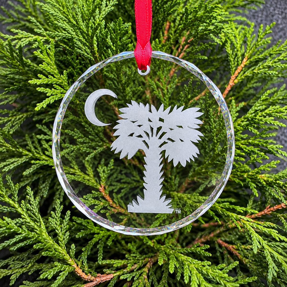Laser Engraved Citadel Crystal Ornament
